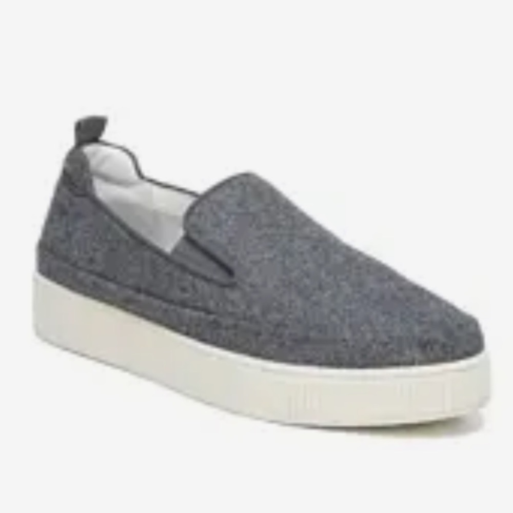 Franco Sarto Slip On Sneakers Platform Casual Comfort‎ Shoes Gray